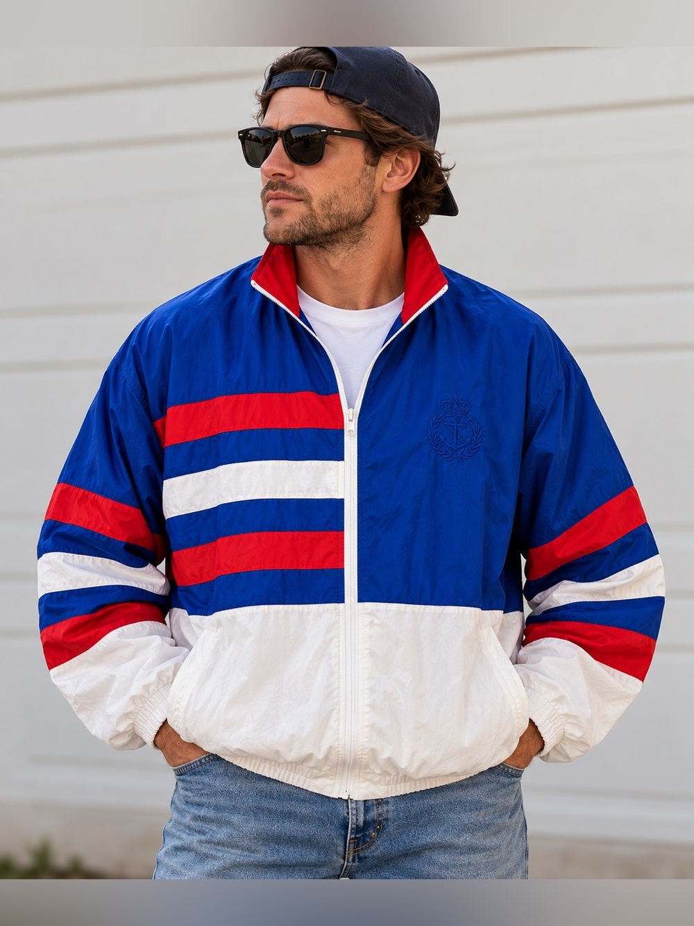 Vintage 1990s LAVON Sports Wear Colorblock Windbreaker XL Unisex